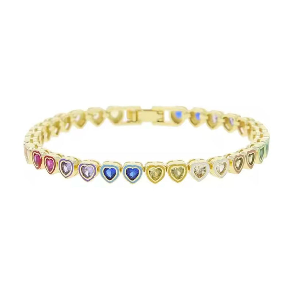 Pulsera Rainbow Hearts
