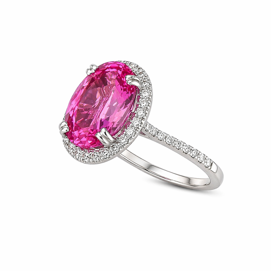 Anillo Pink Halo