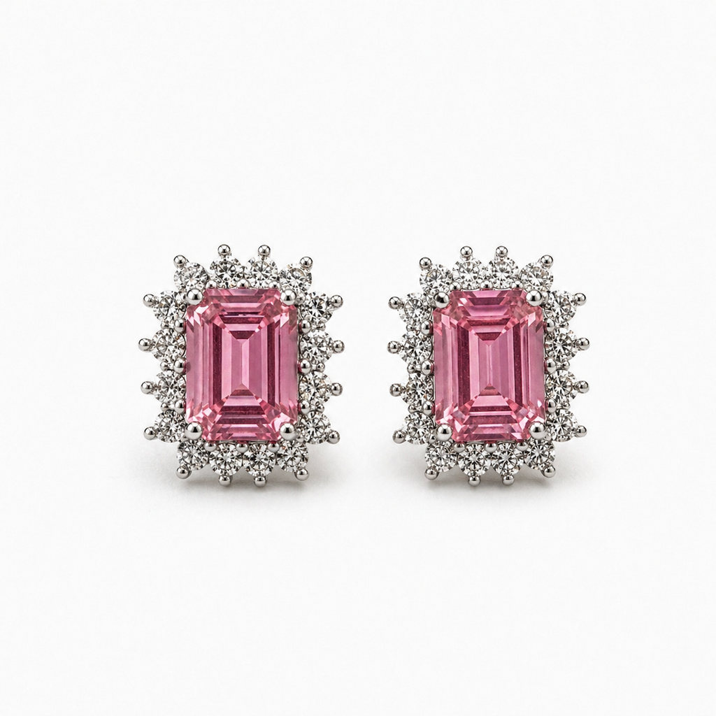 Aretes Zafiro Rosa