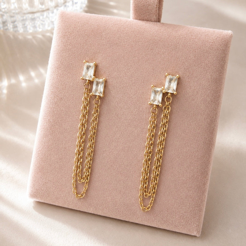 Aretes Cascade Baguette