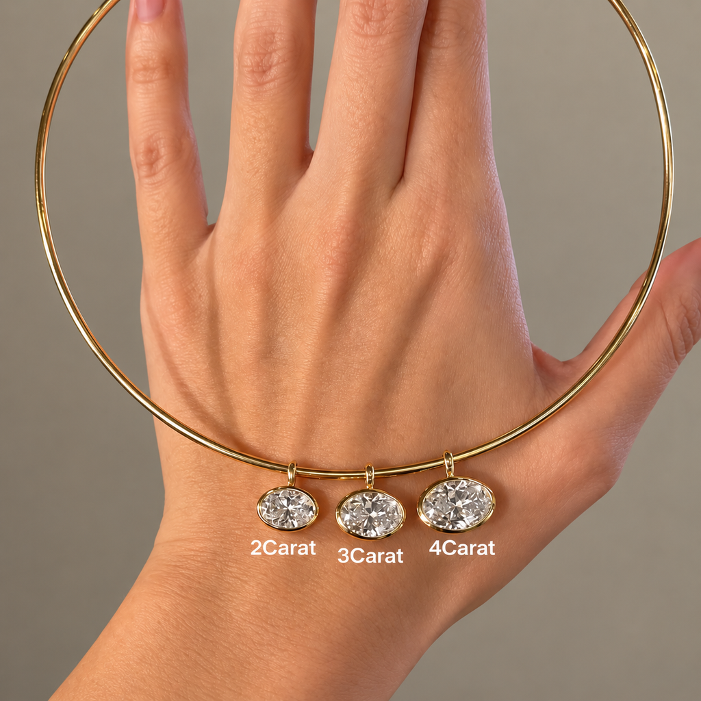 Collar Oval Moissanite