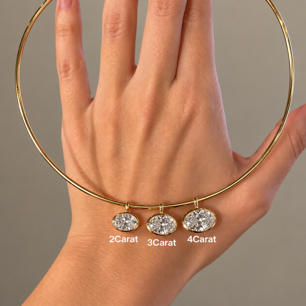 Collar Oval Moissanite