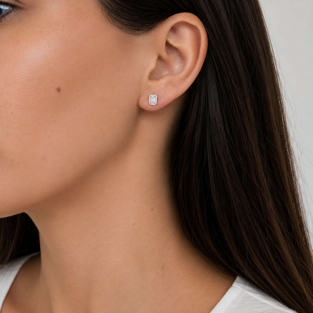 Aretes Emerald Cut