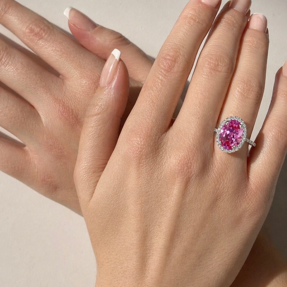Anillo Pink Halo