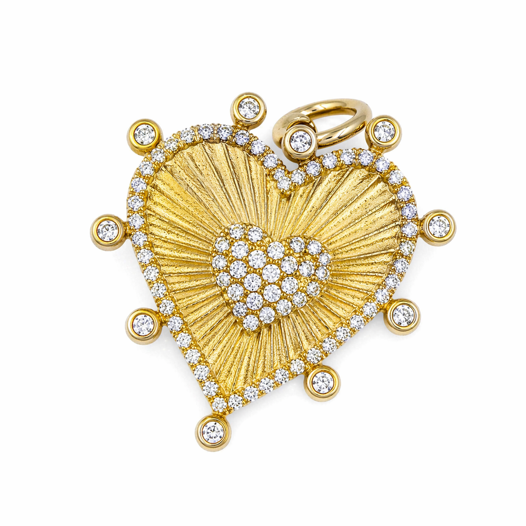Charm Golden Heart