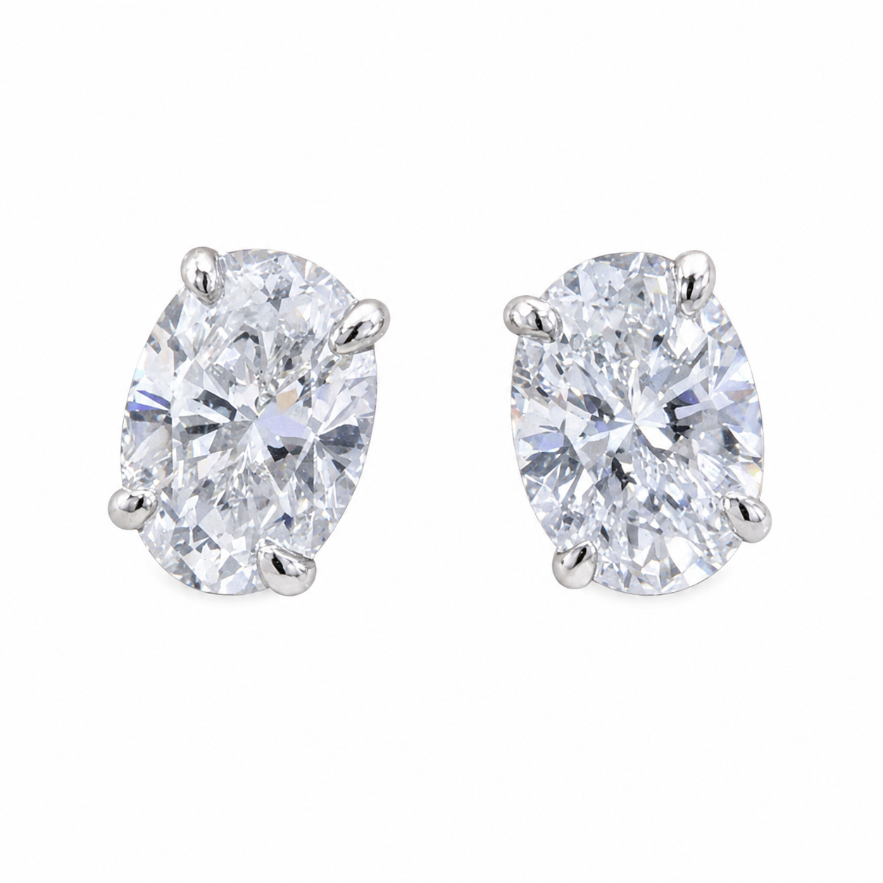 Aretes Solitario Oval