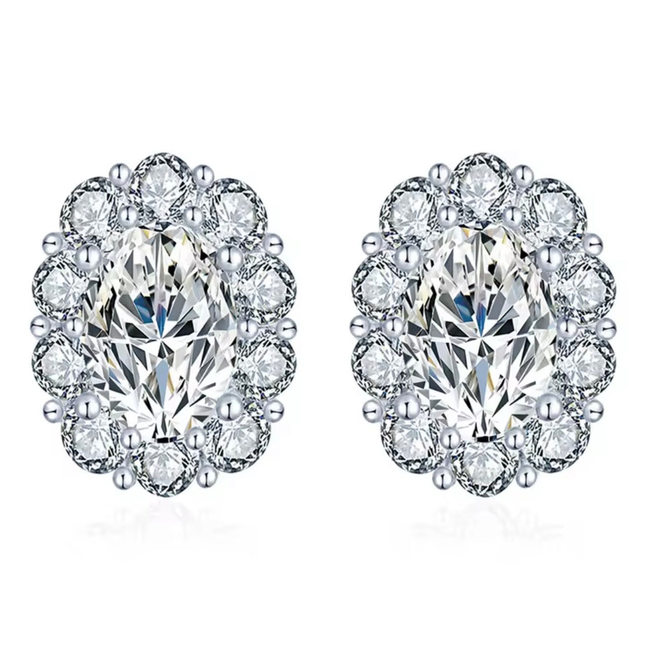 Aretes Halo Oval