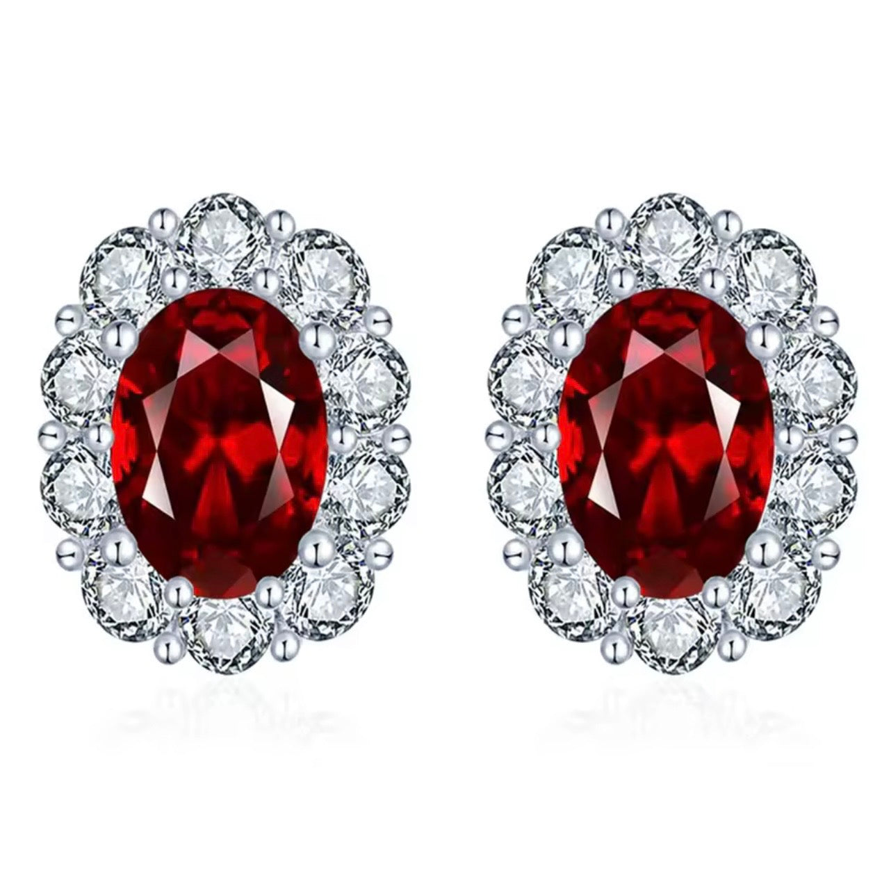 Aretes Halo Oval