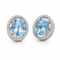 Aretes Aquamarine Halo