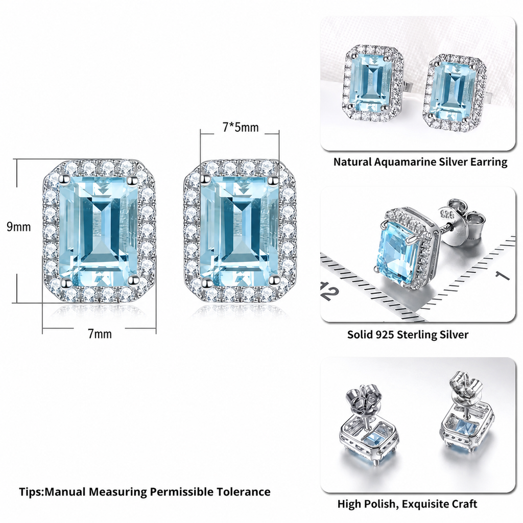 Aretes Aguamarina