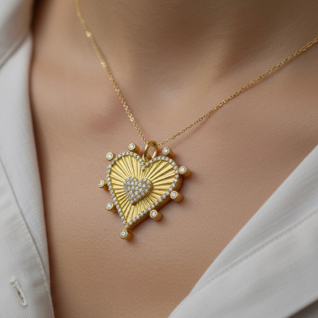 Charm Golden Heart