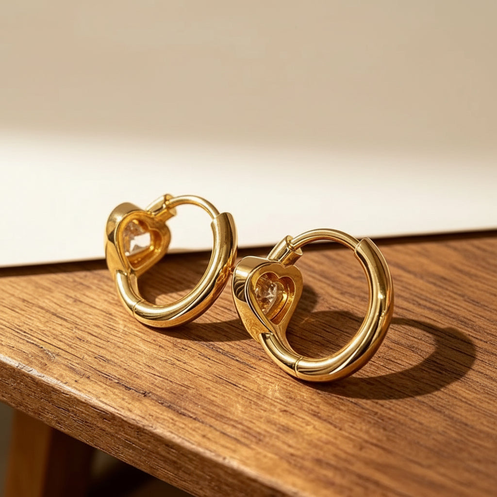 Aretes Golden Heart