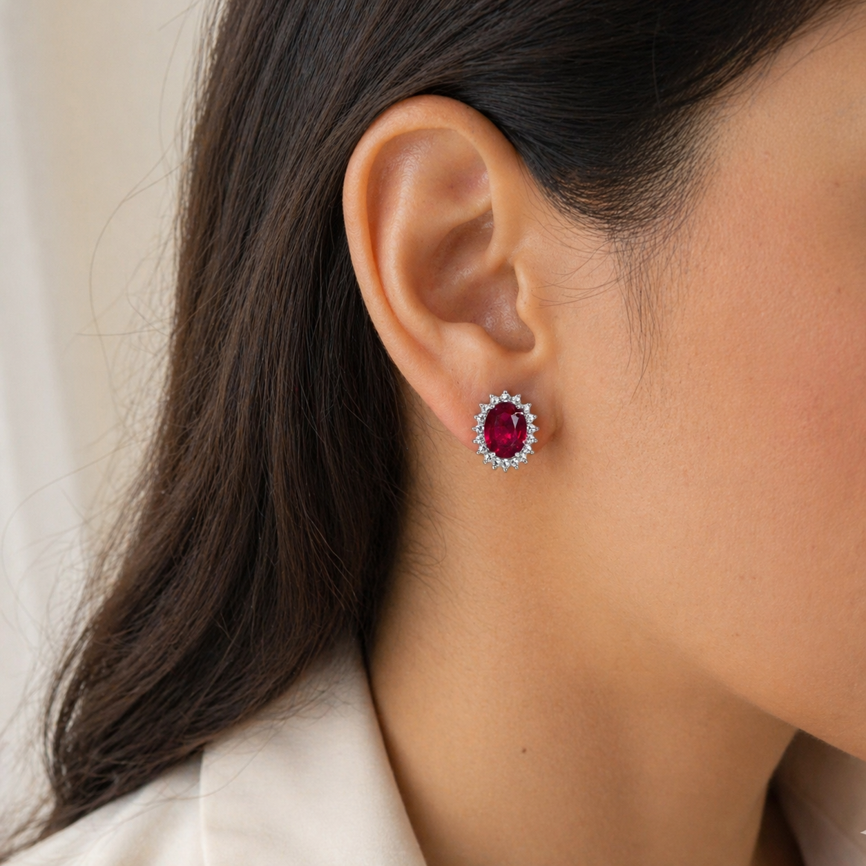 Aretes Rubí