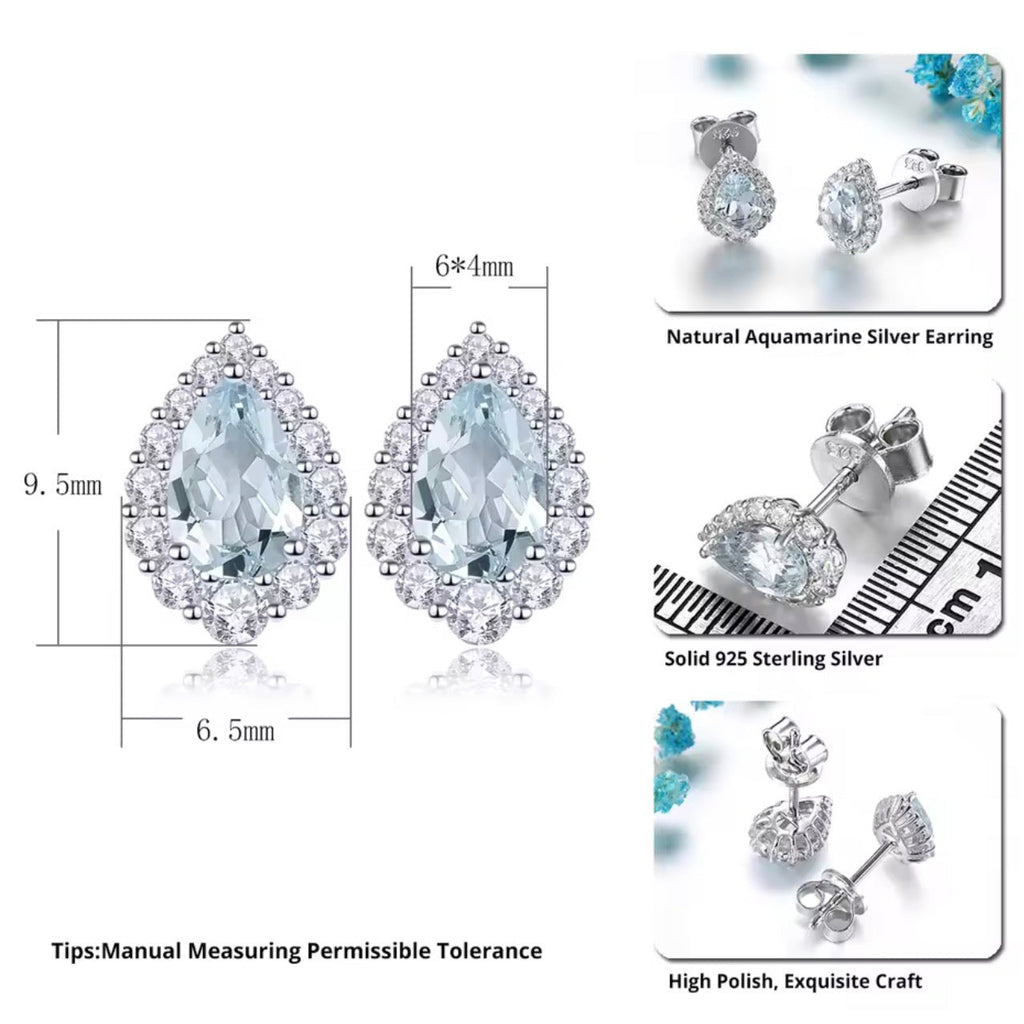 Aretes De Pera Con Gemas