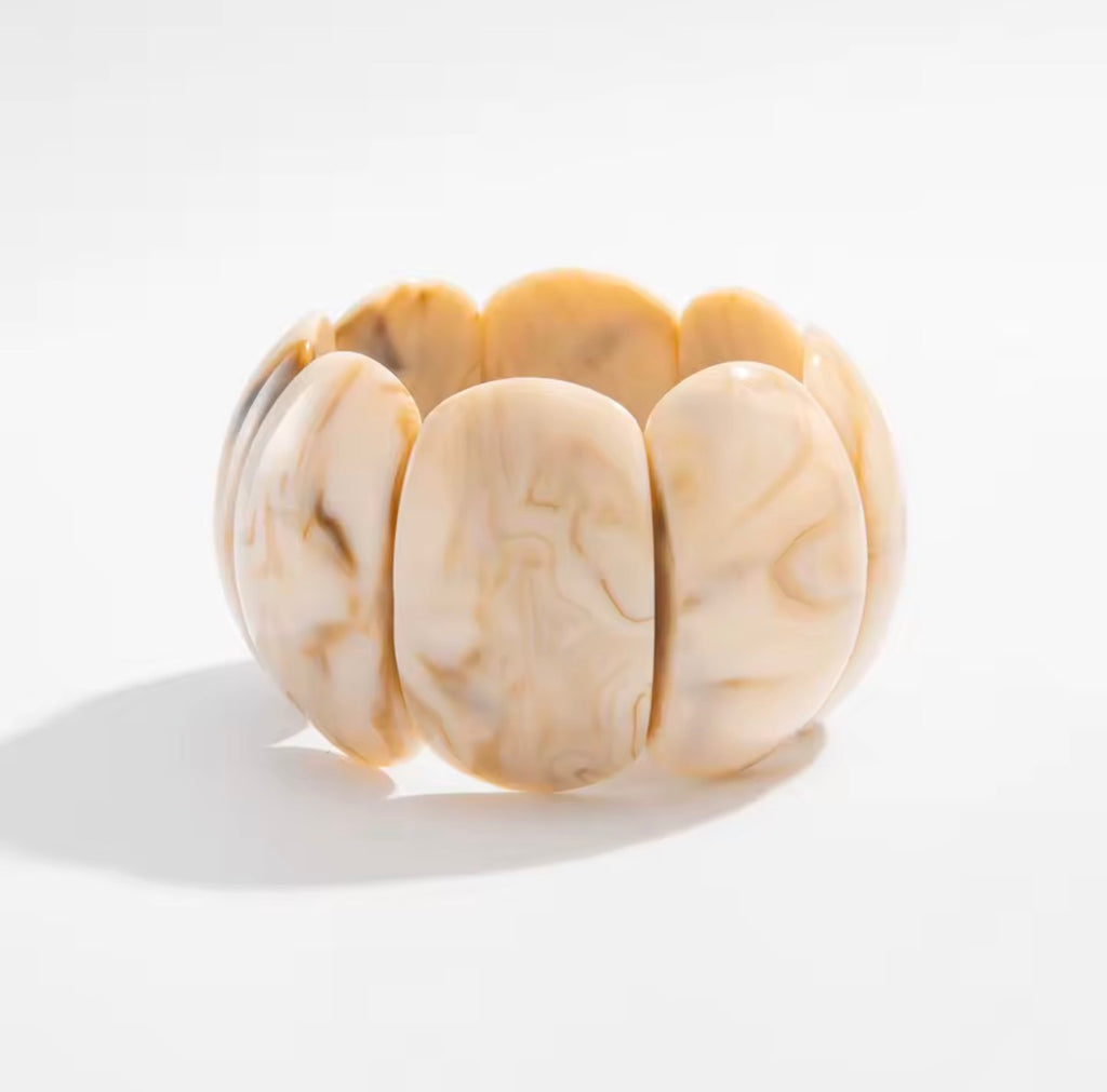 Set De Pulseras Marfil