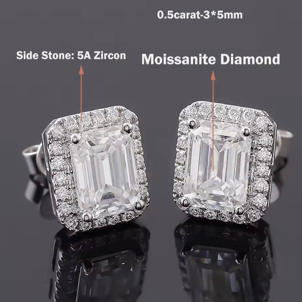 Aretes Emerald Cut