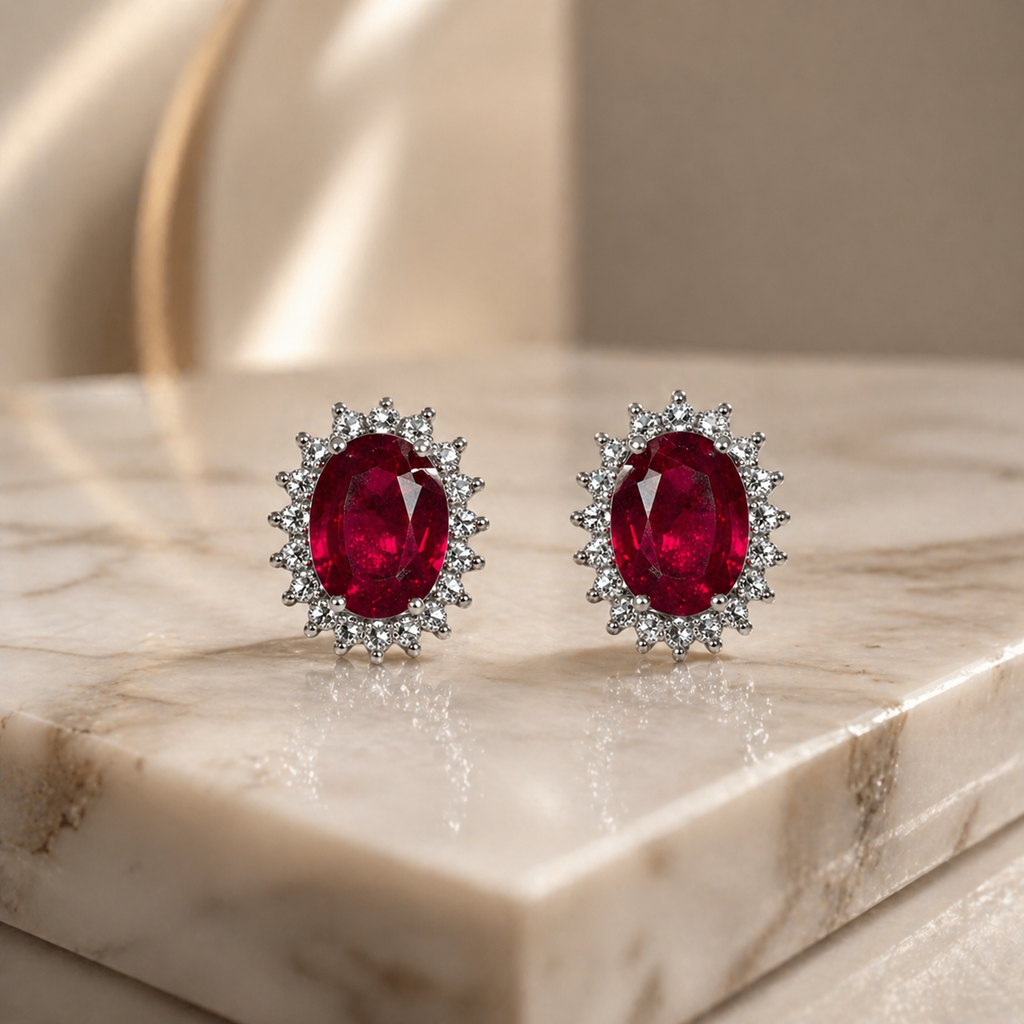 Aretes Rubí