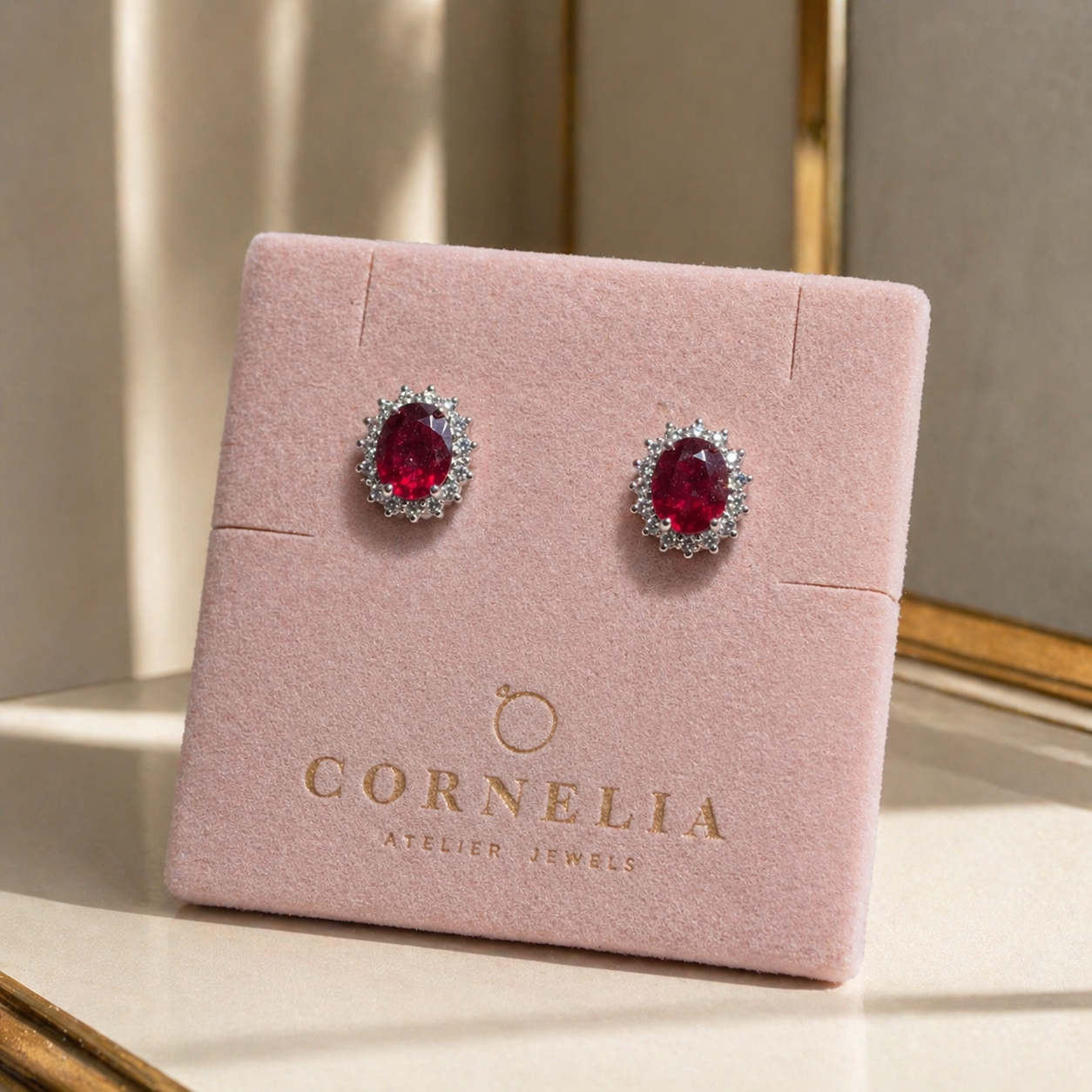 Aretes Rubí