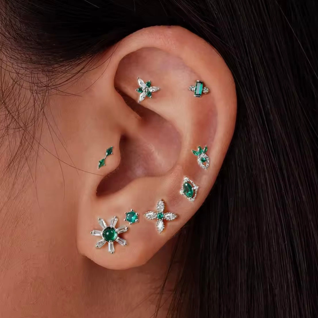 Aretes Emerald Spark
