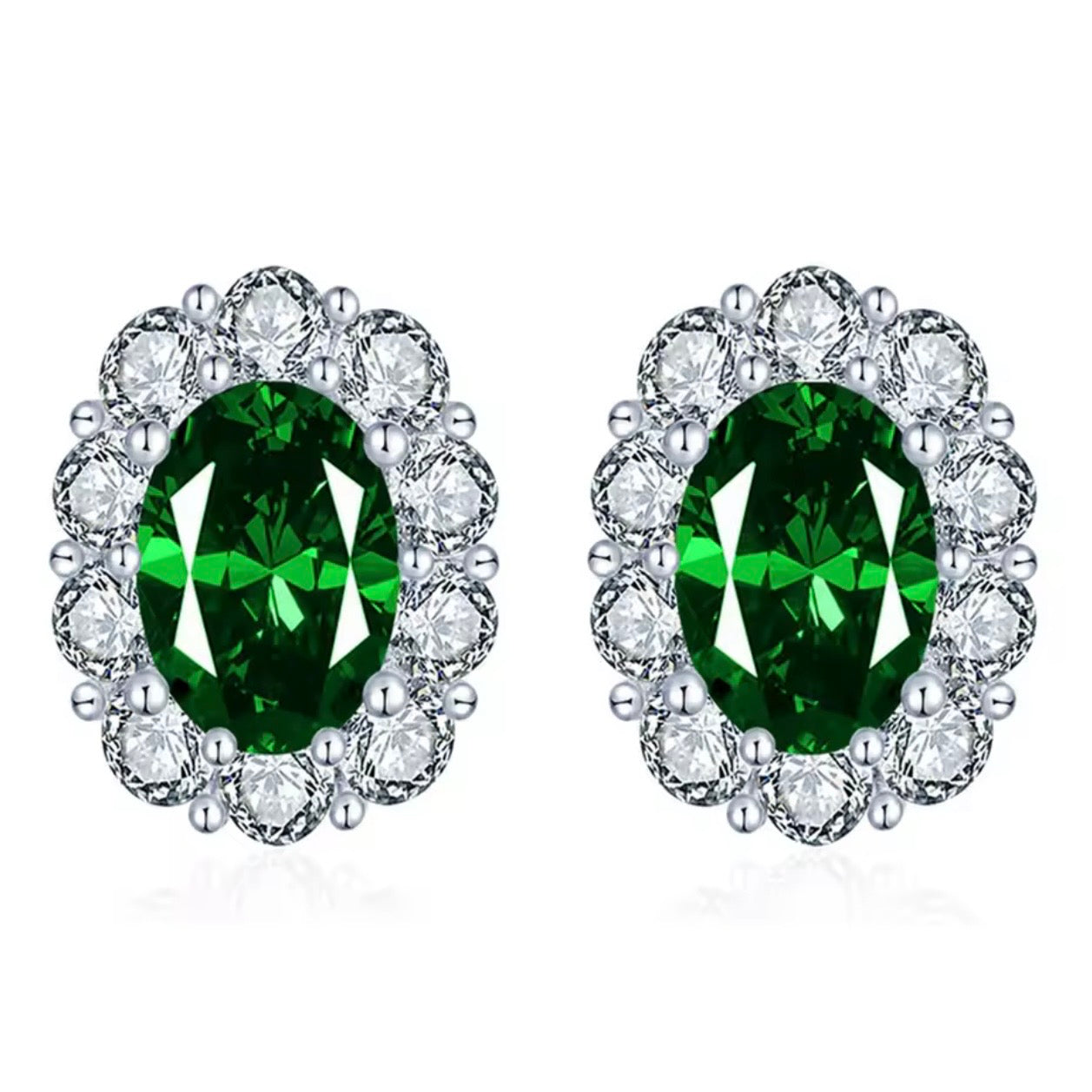 Aretes Halo Oval