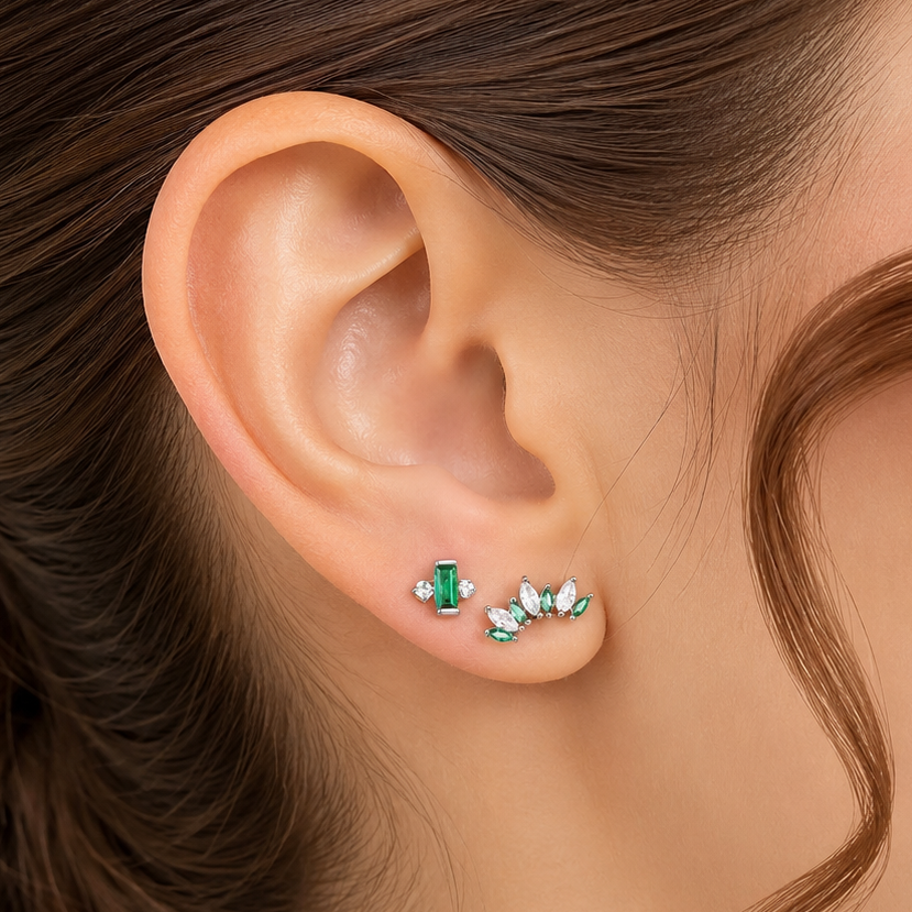Aretes Emerald Spark