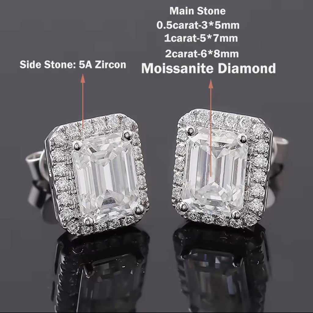 Aretes Esmerald Cut