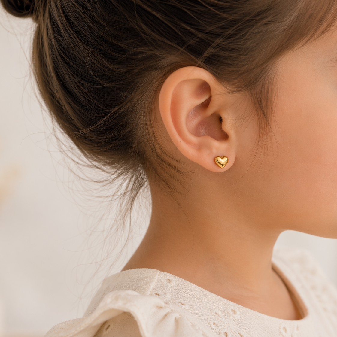 Aretes Puff Heart