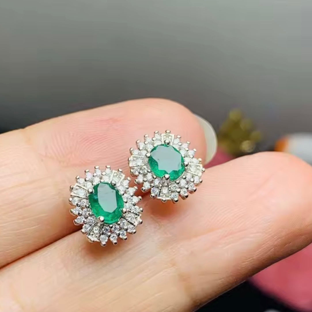Aretes Esmeralda Oval