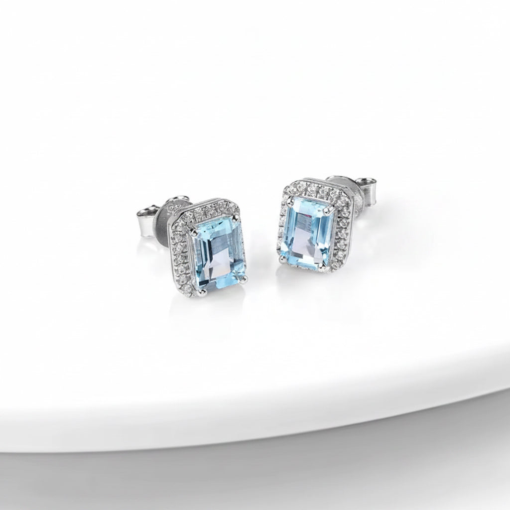 Aretes Aguamarina
