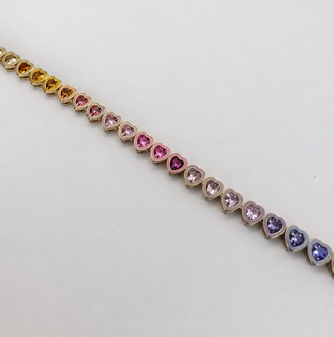 Pulsera Rainbow Hearts