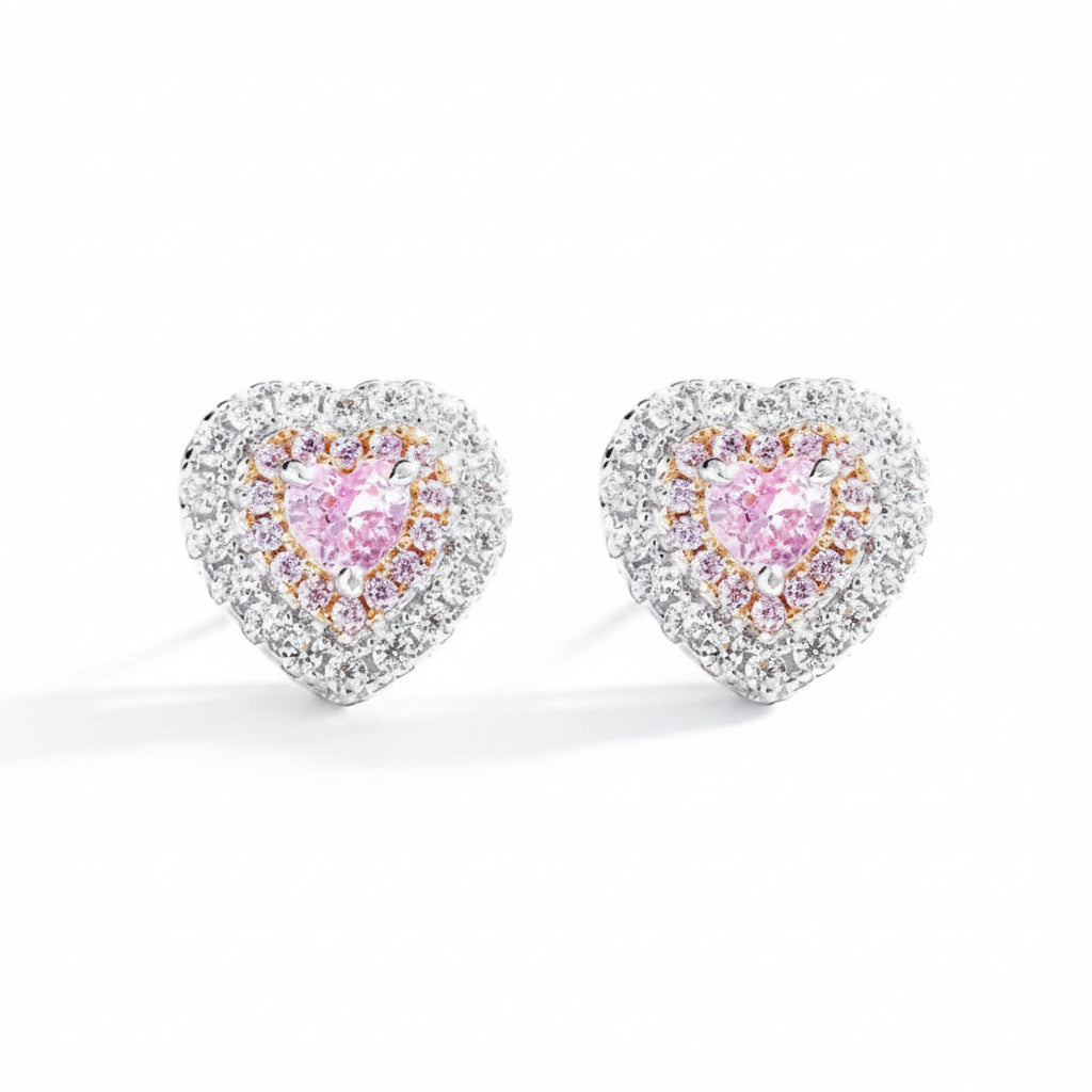 Aretes Halo Heart