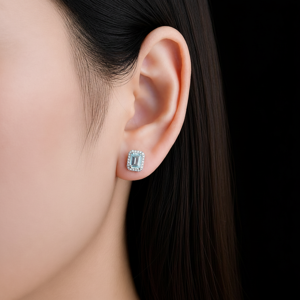 Aretes Aguamarina
