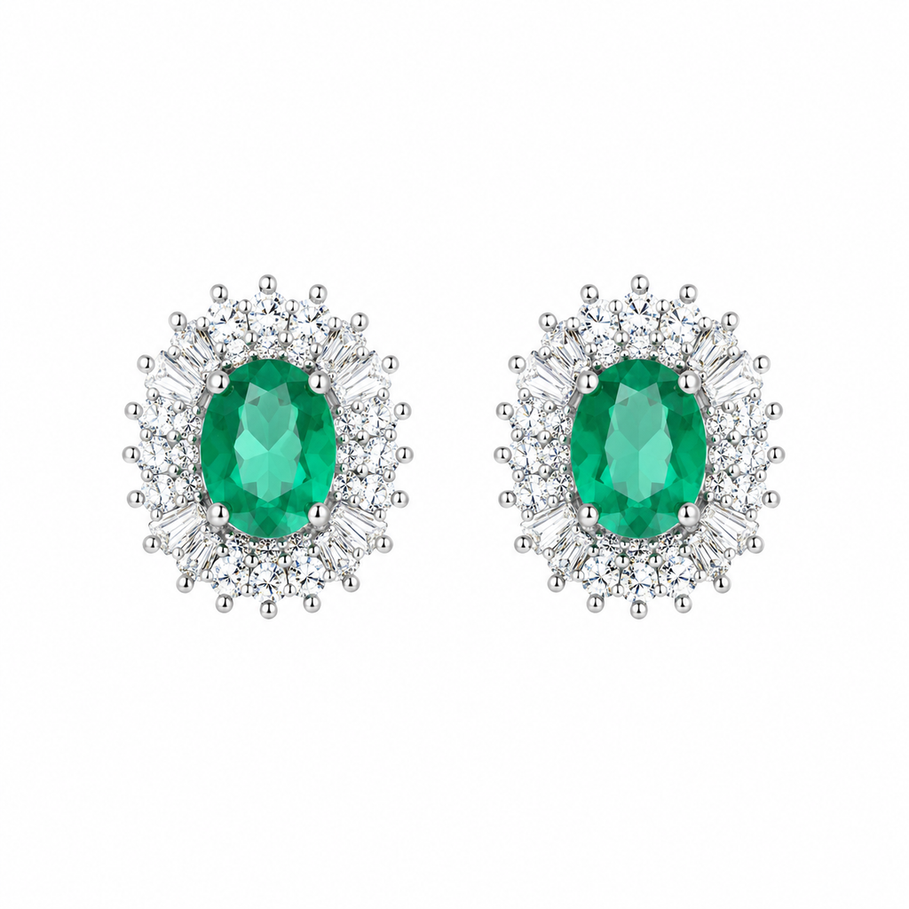 Aretes Esmeralda Oval