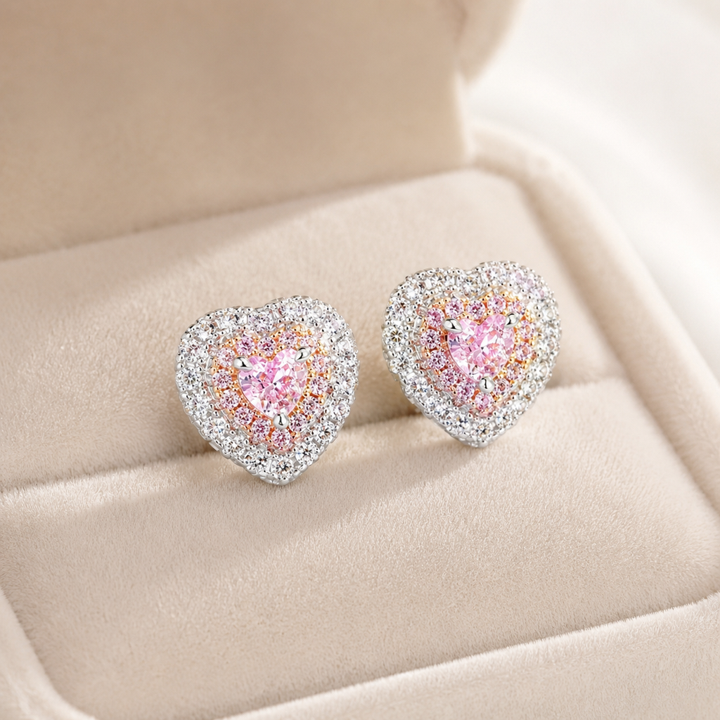 Aretes Halo Heart