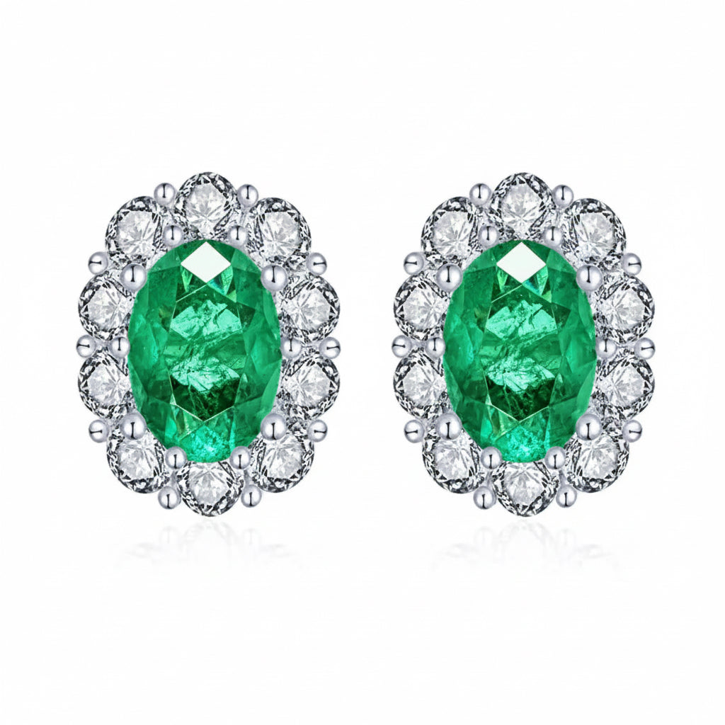 Aretes Halo Oval