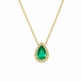 Collar Emerald Pear Diamond
