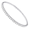 Pulsera Flexible Y Fina De Diamantes