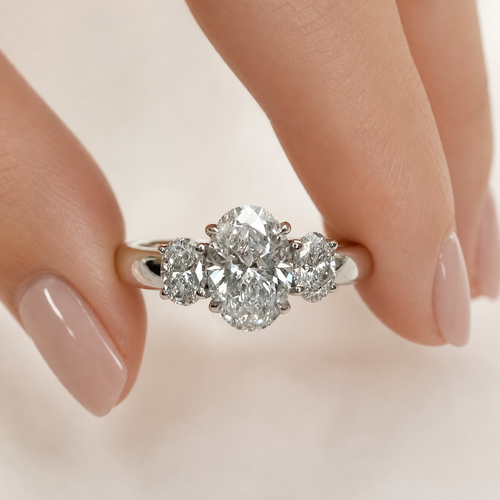 Anillo Moissanita Trilogy