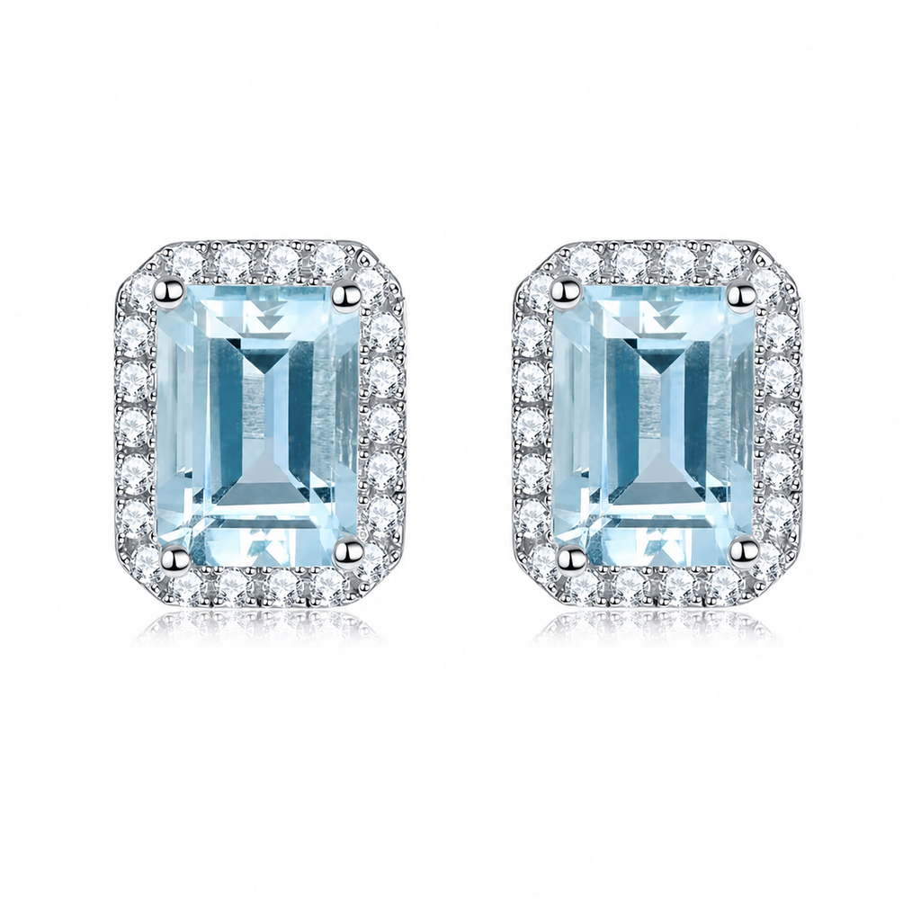 Aretes Aguamarina