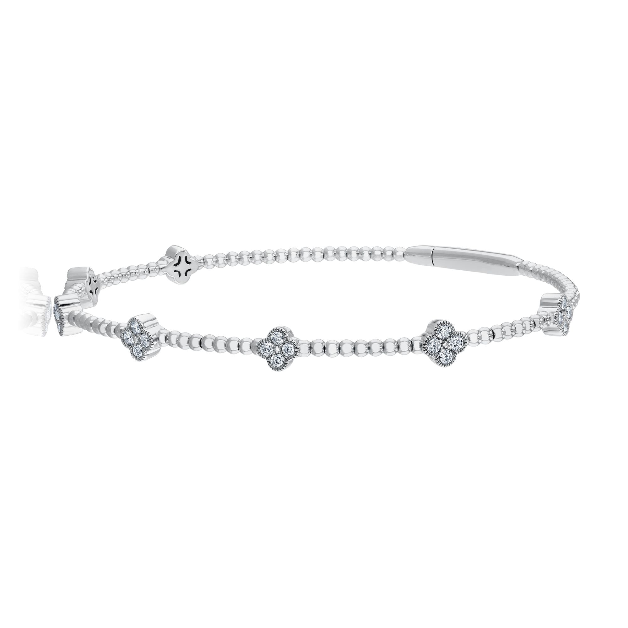 Pulsera De Diamantes Brazalete Flexible Carlot