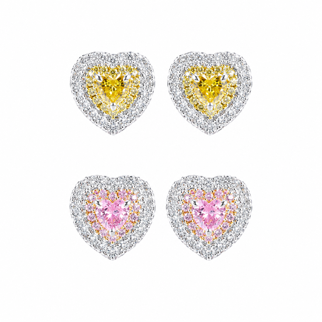 Aretes Halo Heart