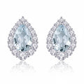 Aretes De Pera Con Gemas