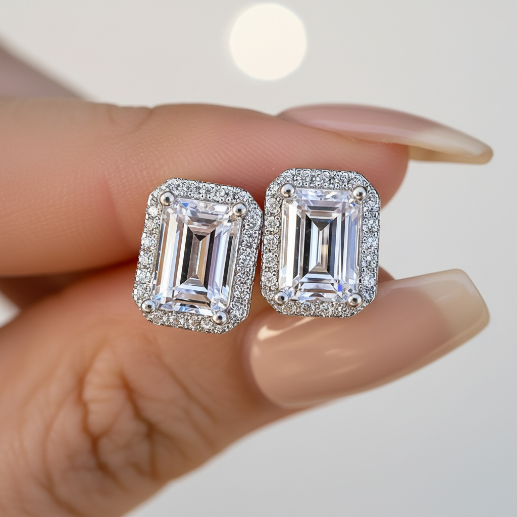 Aretes Esmerald Cut