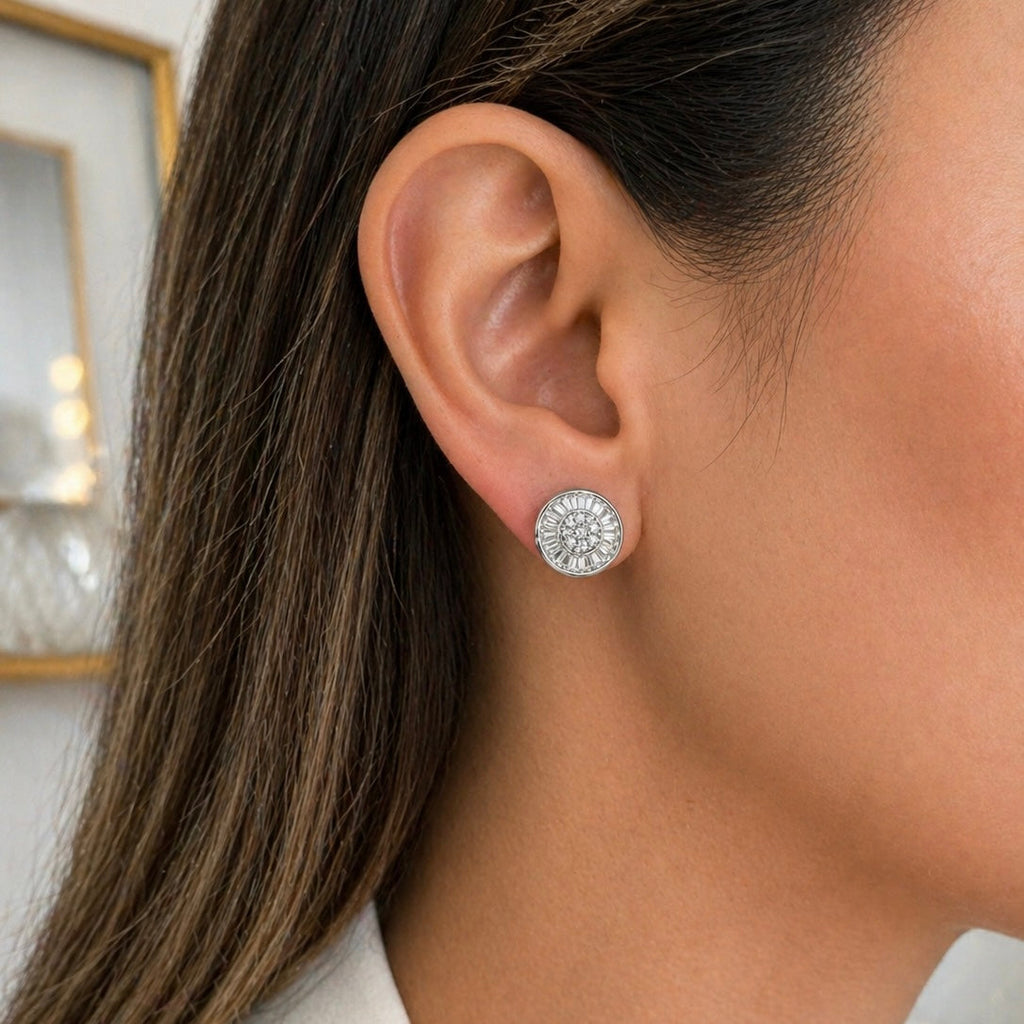 Aretes De Diamantes Naturales Radiant