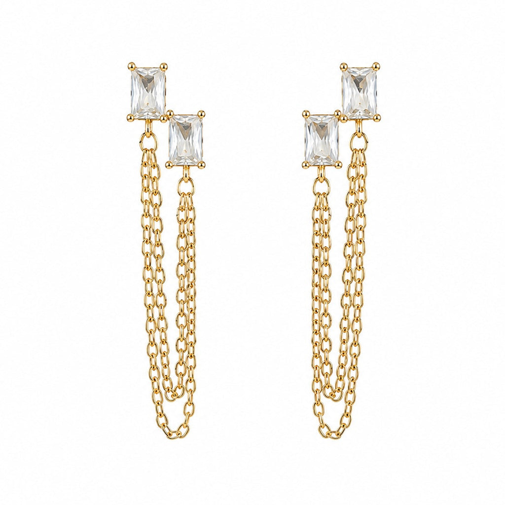 Aretes Cascade Baguette