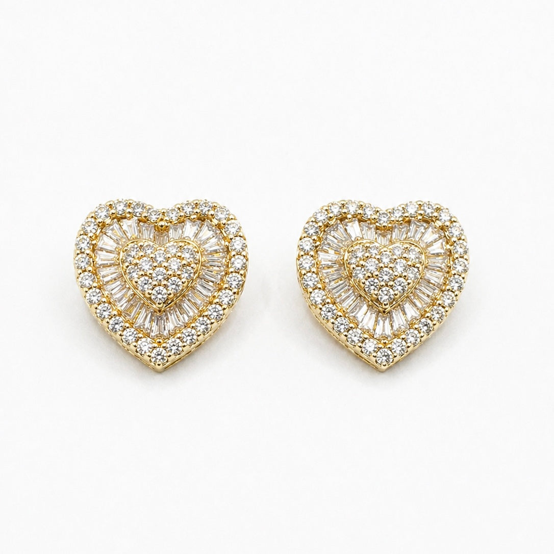 Aretes Corazón Diamante