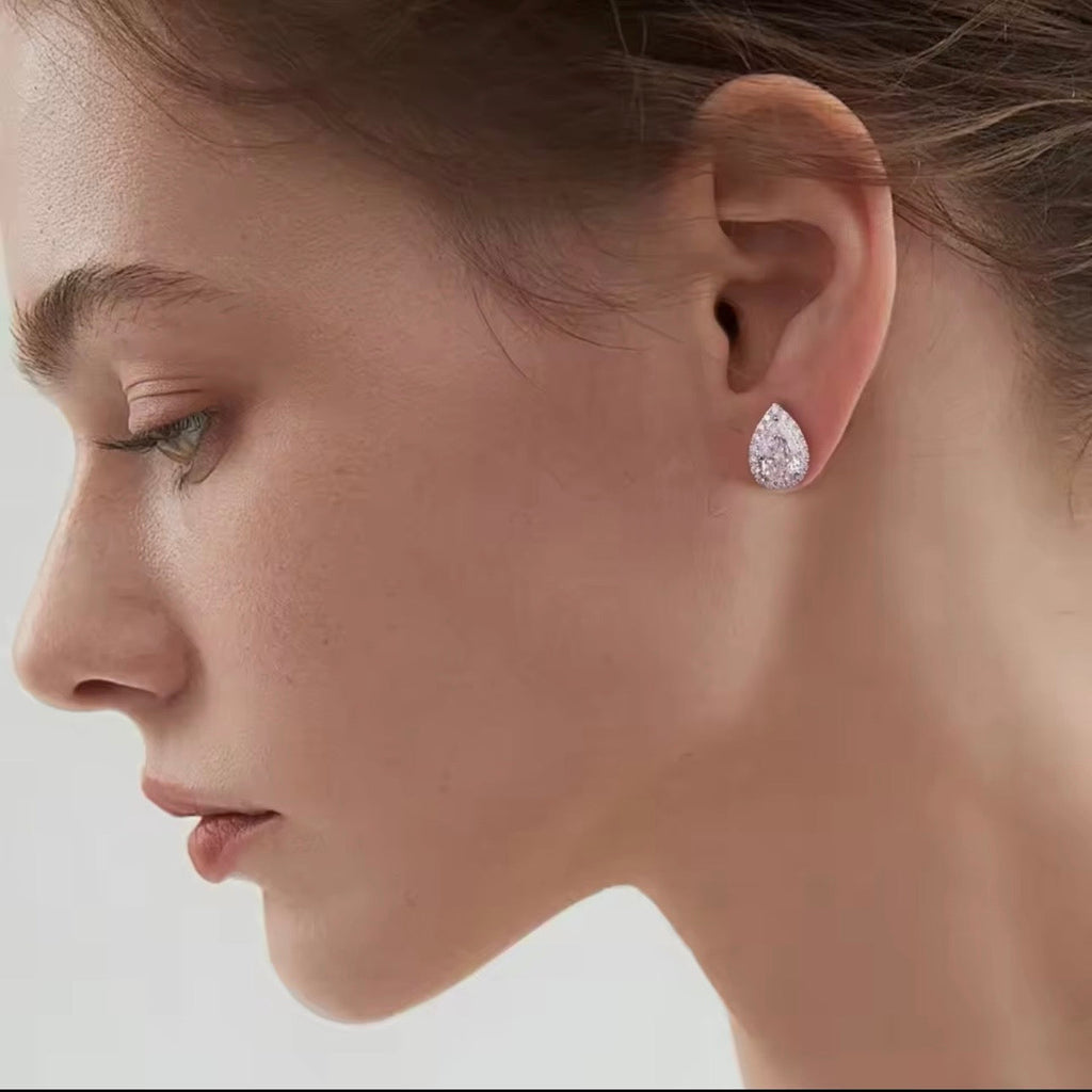 Aretes Halo Pear