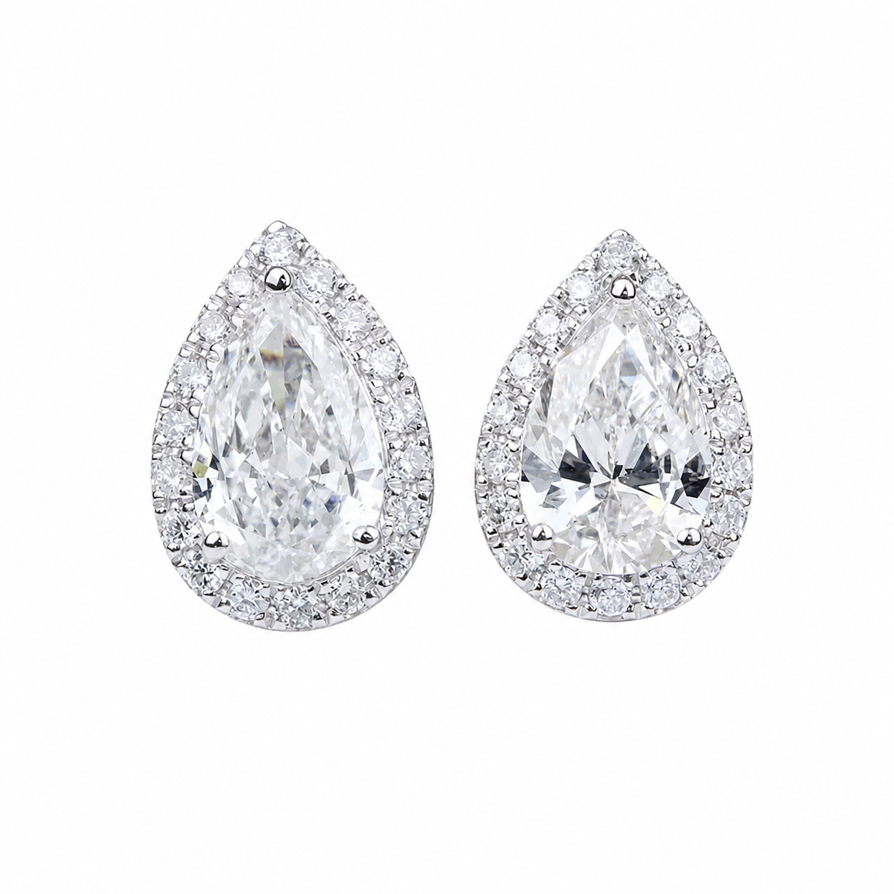 Aretes Halo Pear