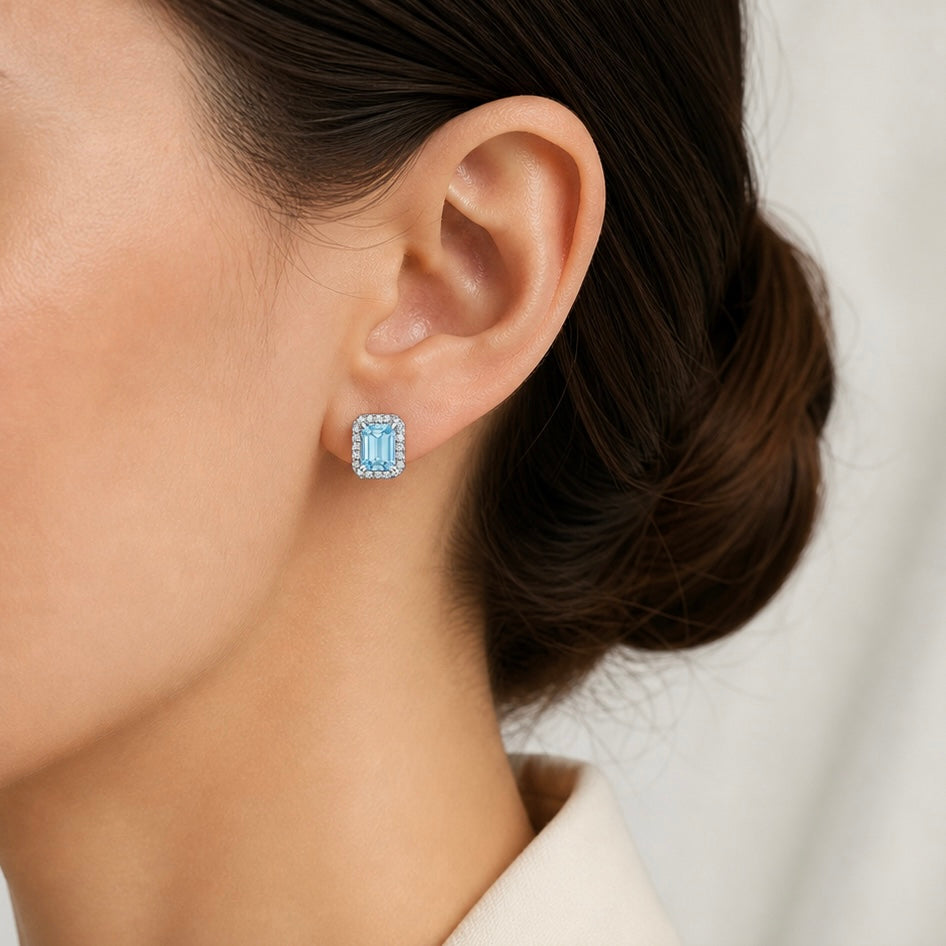 Aretes Corte Esmeralda
