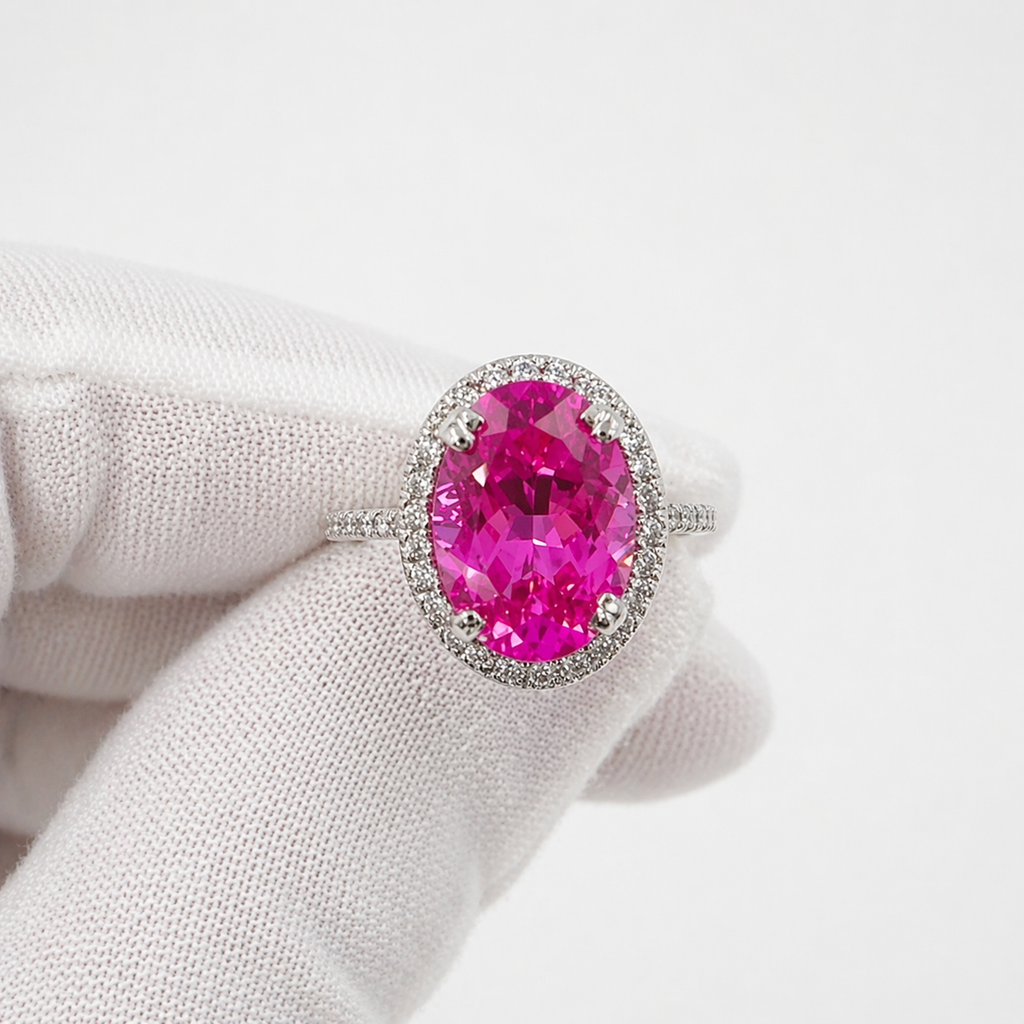 Anillo Pink Halo